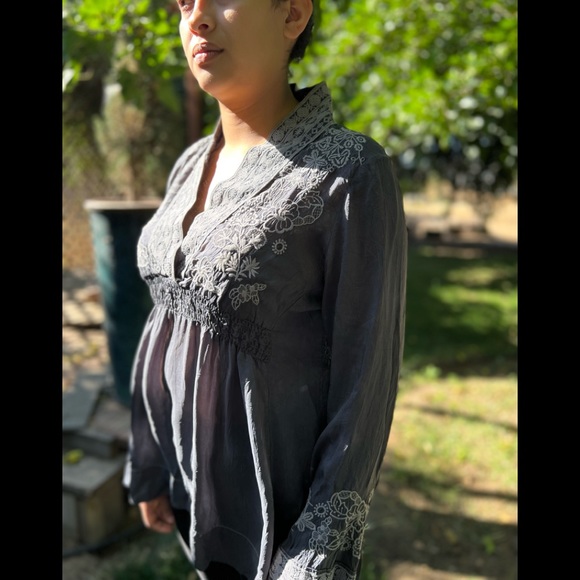 Johnny Was Cupra Rayon Embroidery Tunic - Picture 4 of 11